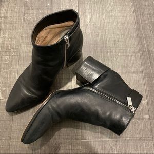 Michael Kors leather ankle boots black heeled